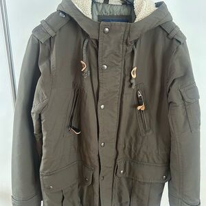 American Eagle Outfitters Dark Green Hooded Jacket